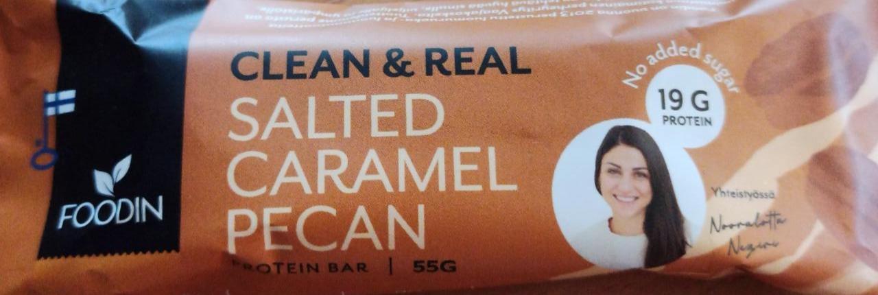 Фото - Clean & Real Protein Bar Salted Caramel Pecan Foodin