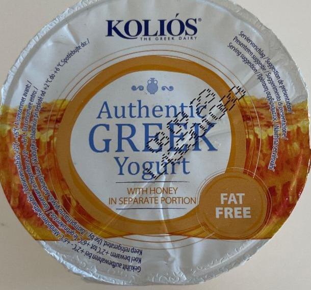 Фото - Йогурт 0% з медом Authentic Greek Yogurt with Honey Kolios