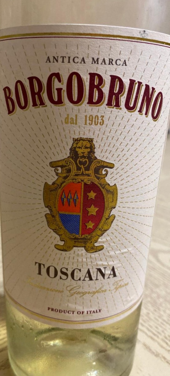 Фото - ВиноToscana виноградне натуральне напівсухе столове біле 12,5% Borgobruno