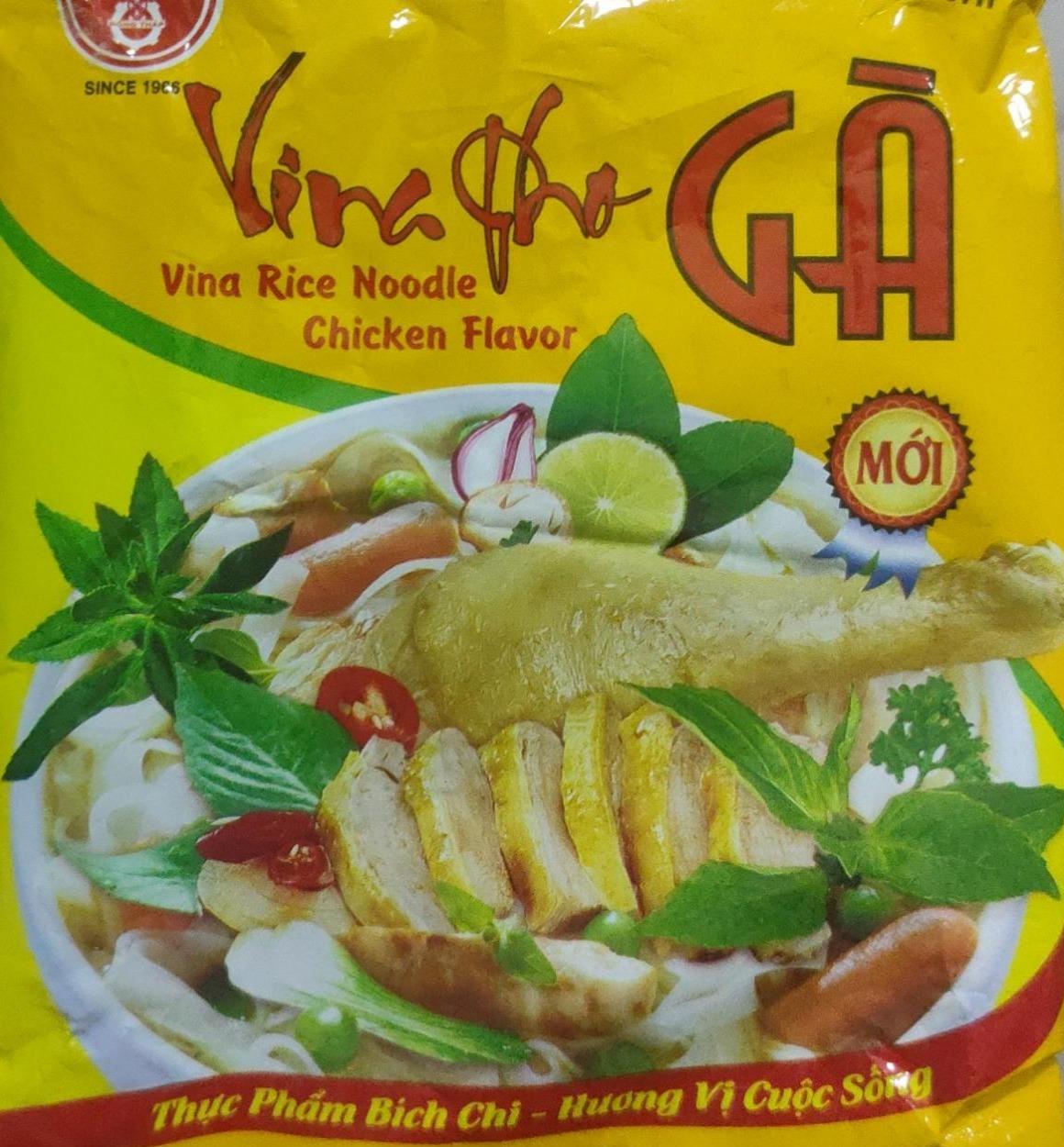 Фото - Локшина рисова швидкого приготування зі смаком курки Vina Pho Ga Bich Chi