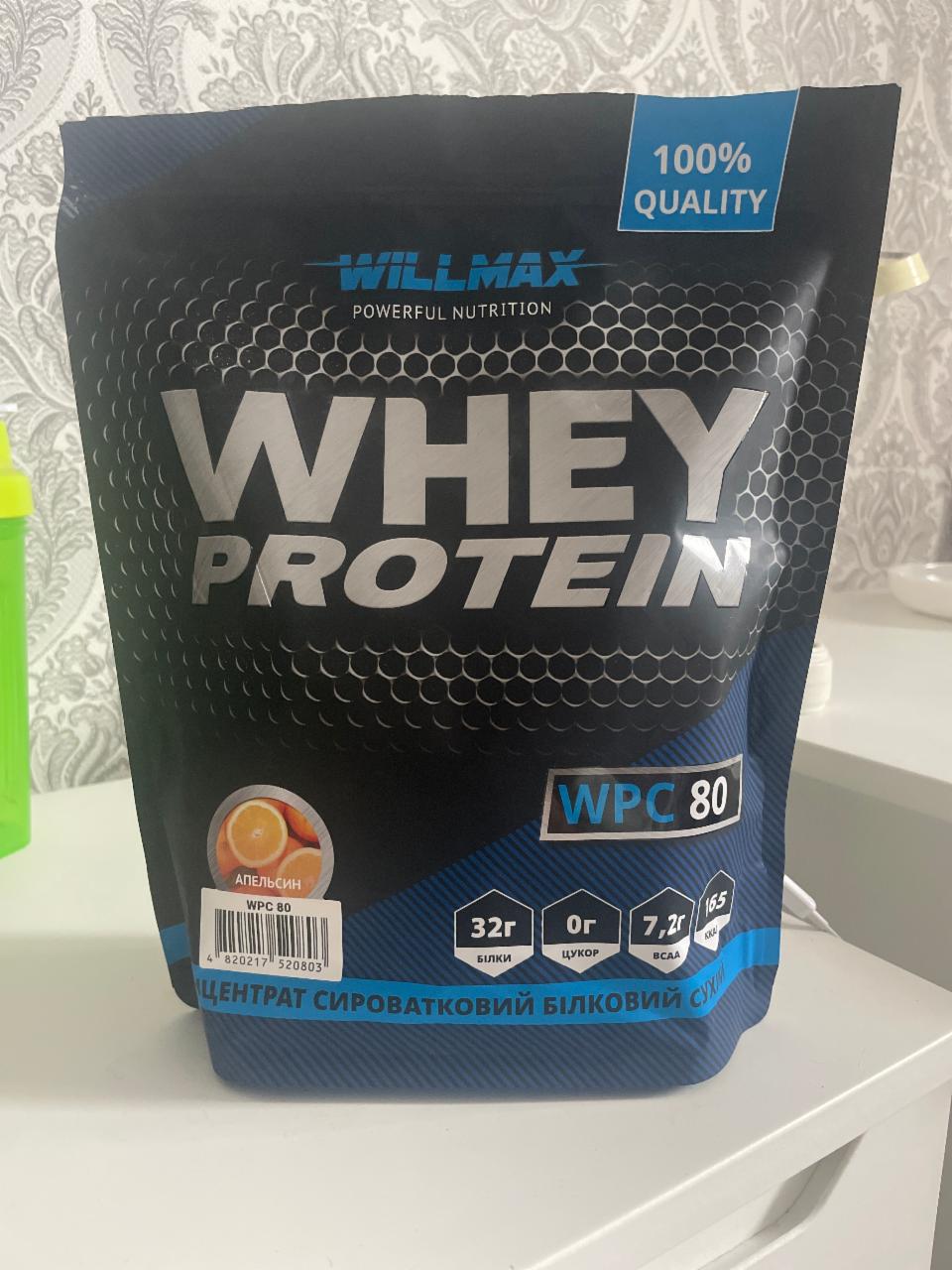 Фото - Протеїн зі смаком апельсину Whey Protein WPC 80 Willmax