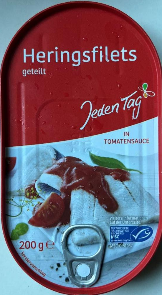 Фото - Філе оселедця в томатному соусі Jeden Tag
