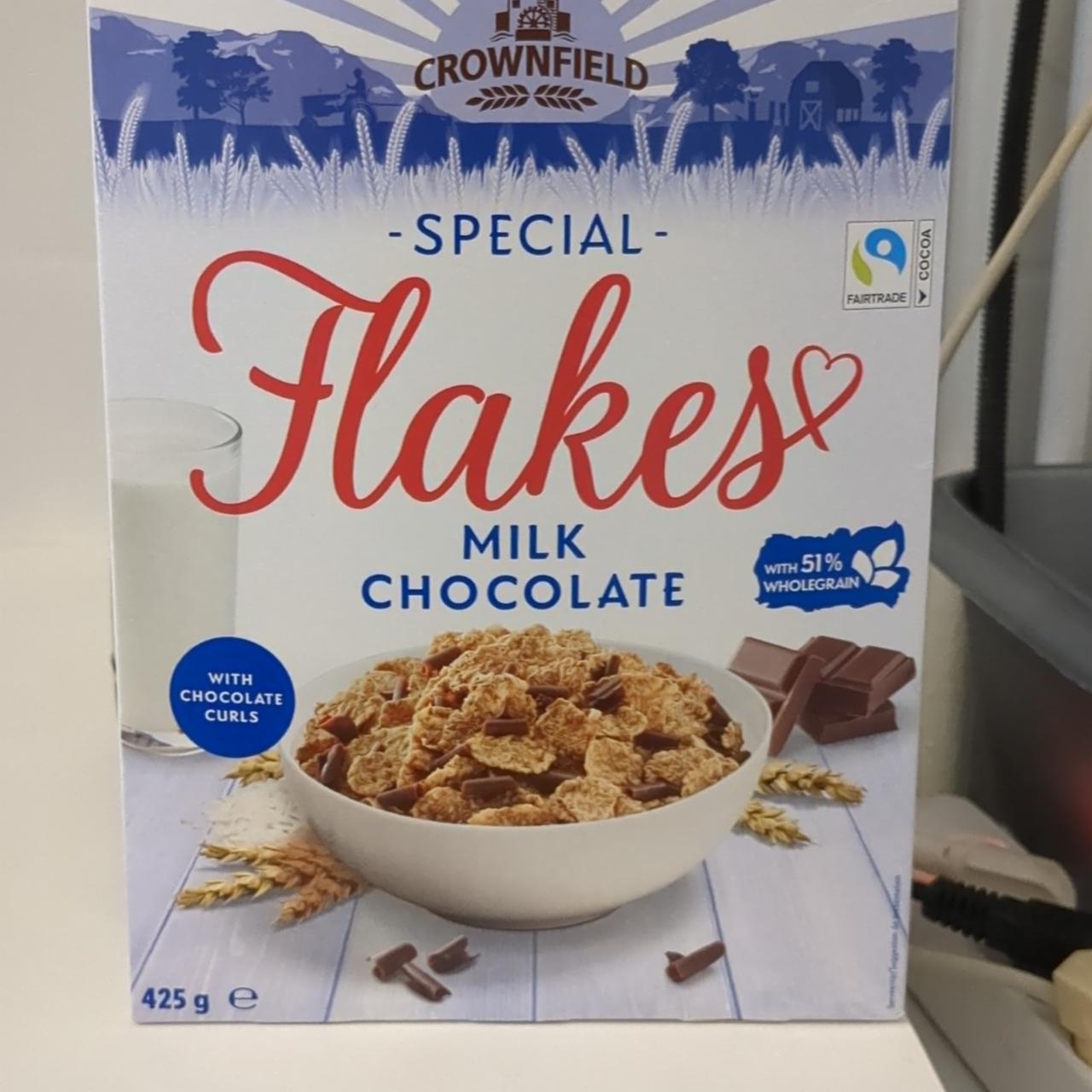 Фото - Пластівці з молочним шоколадом Special Flakes Milk Chocolate Crownfield