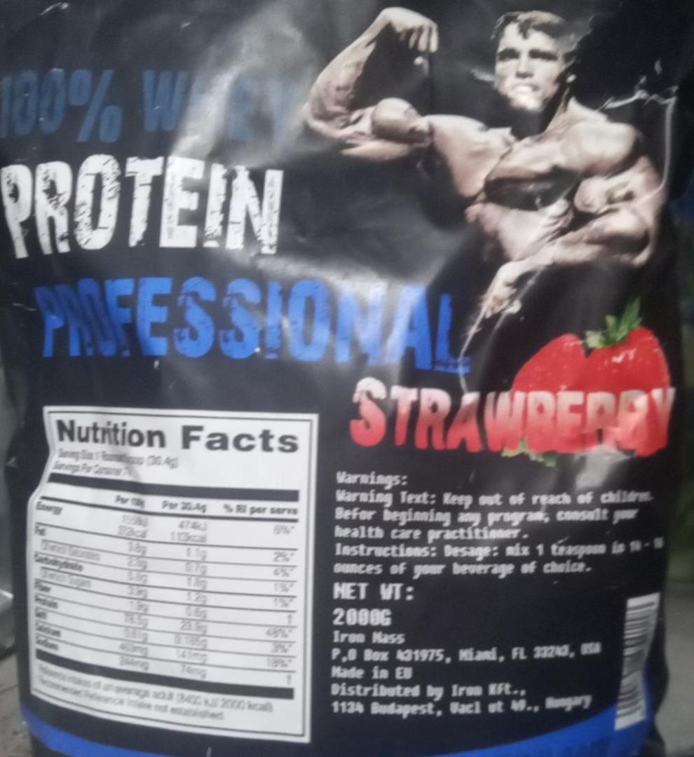 Фото - 100% Whey Protein Professional Strawberry flavor Scitec Nutrition