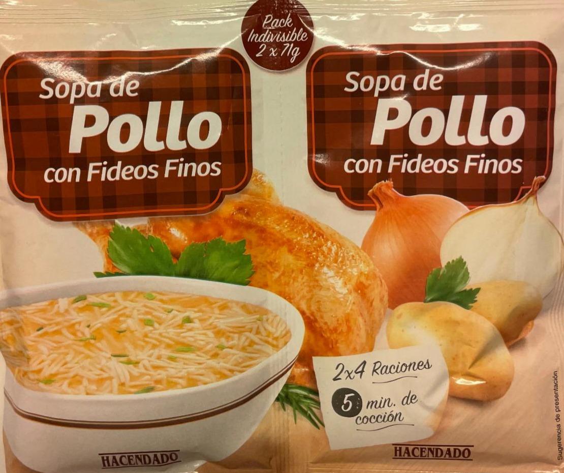 Фото - Sopa De Pollo Con Fideos Finos Deshidratada Hacendado